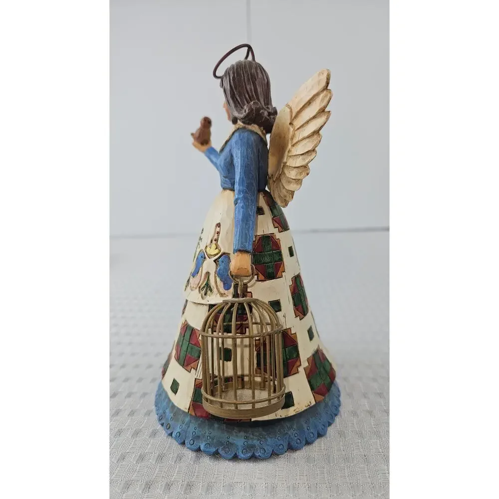 Jim Shore‎ 2002 Angel Figurine with birds, Heartwood Creek , Enesco C105168